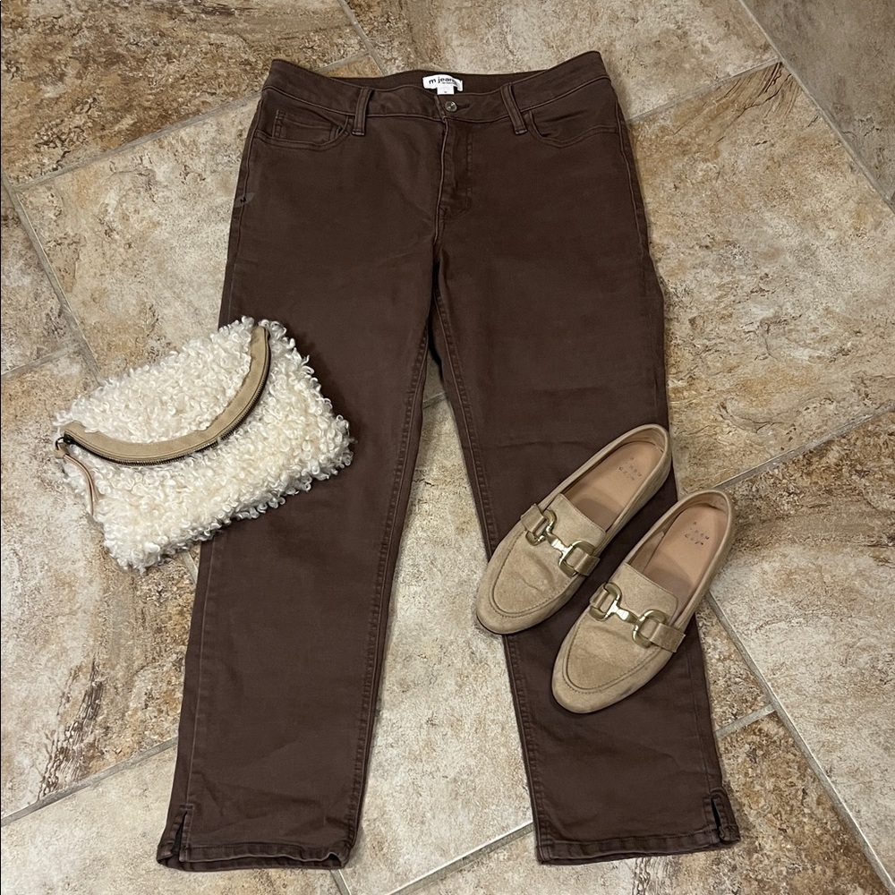 Casual and comfy Brown Cropped Jeans for Women